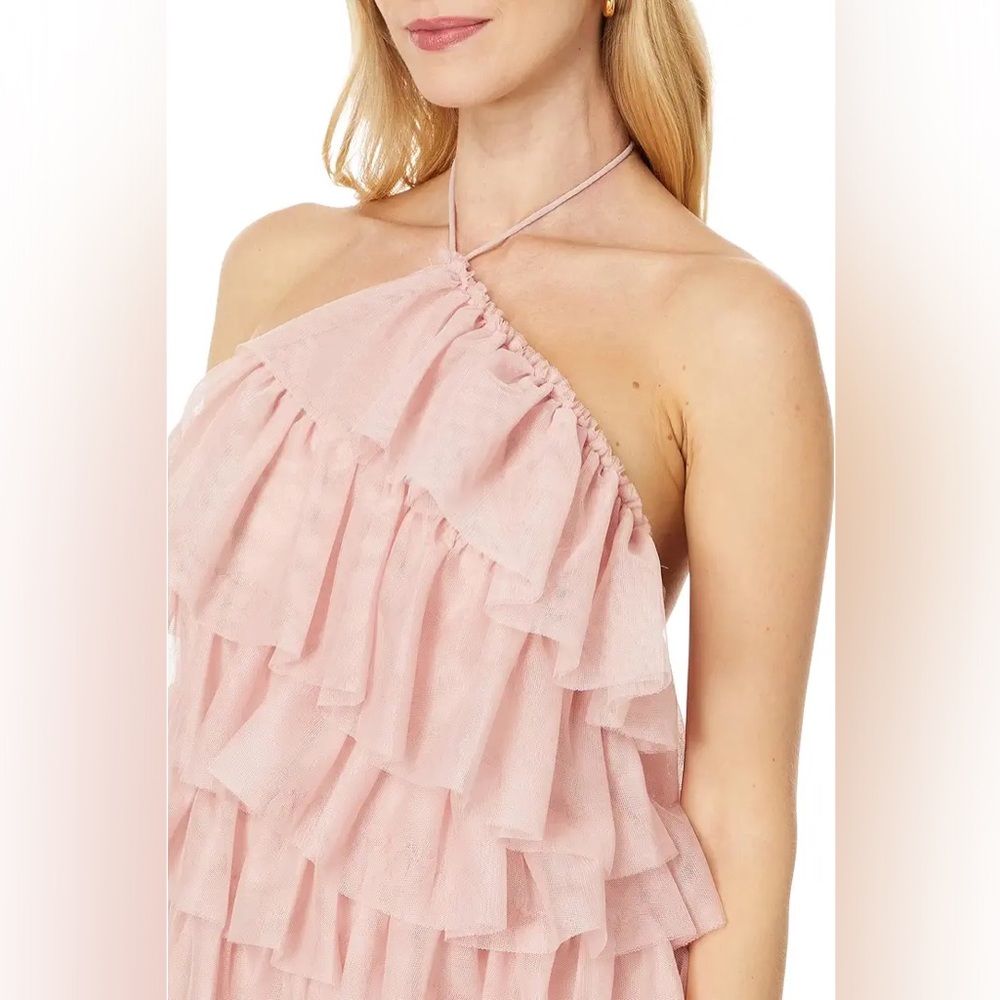 NWT Betsy & Adam
Women's layered Ruffle Halter Gown size 8, 12 - Picture 8 of 16